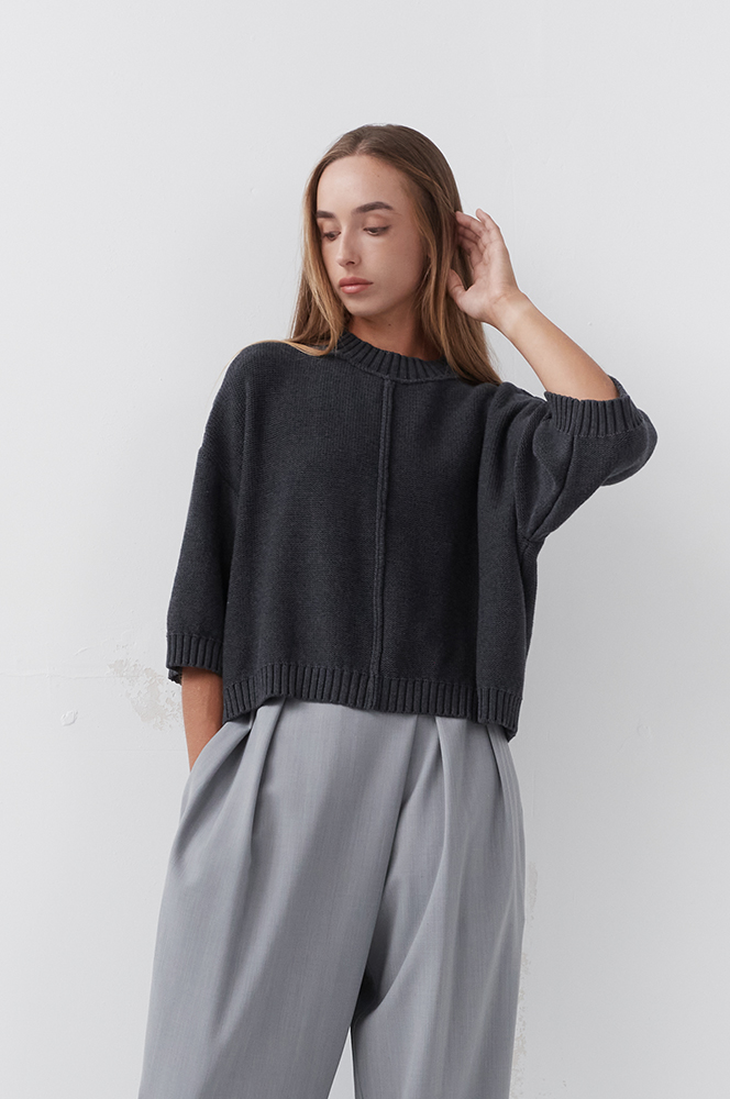 Футболка бавовна вугільна в'язана (ФТ 06/1)